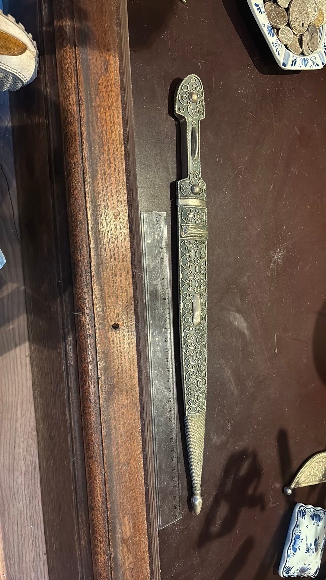 Kaukasische kindjal/qama dolk met metalen schede, Ophalen of Verzenden
