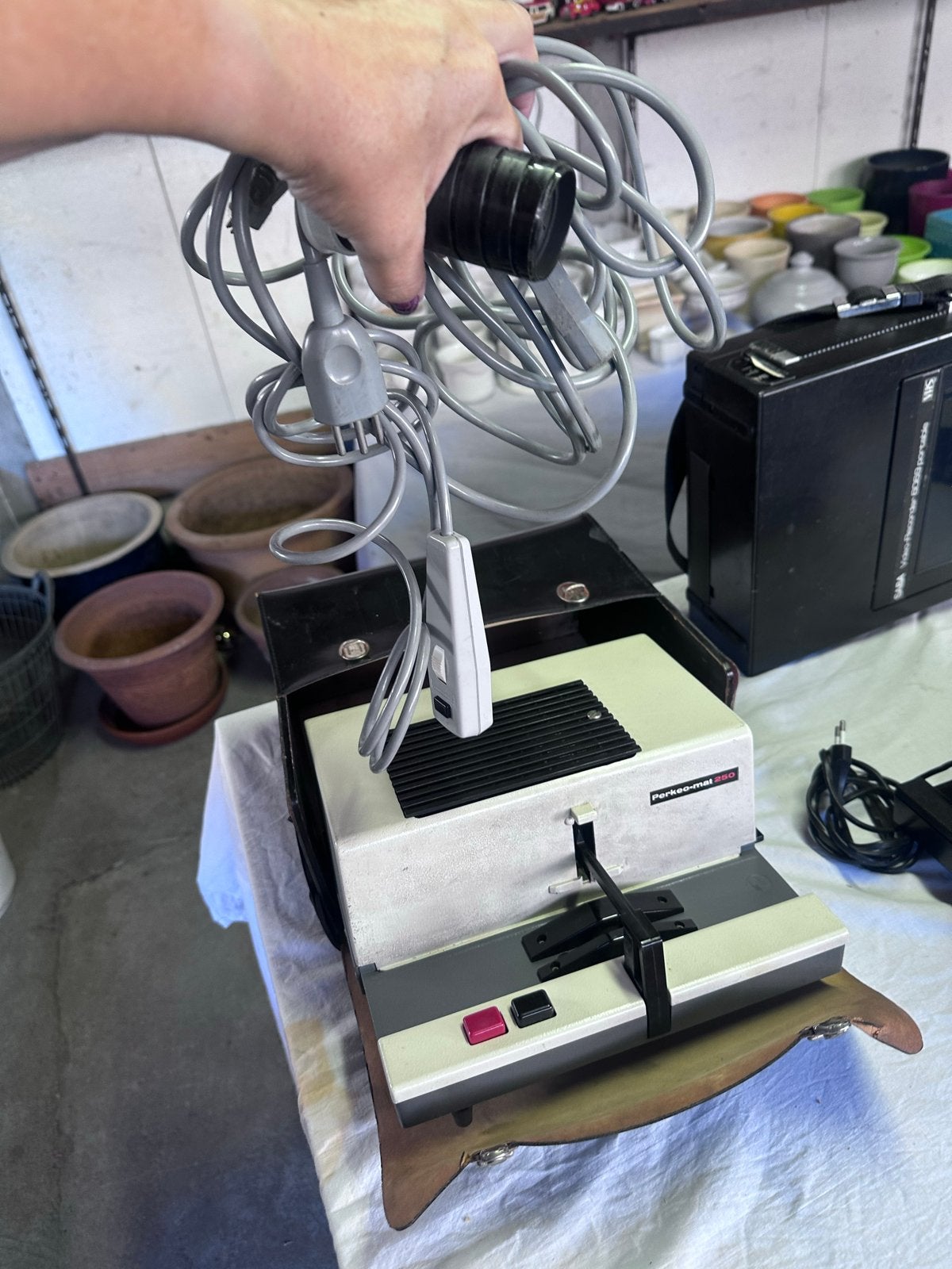 Vintage Perkeo-mat 250 Dia Projector met Koffer, Ophalen, Gebruikt