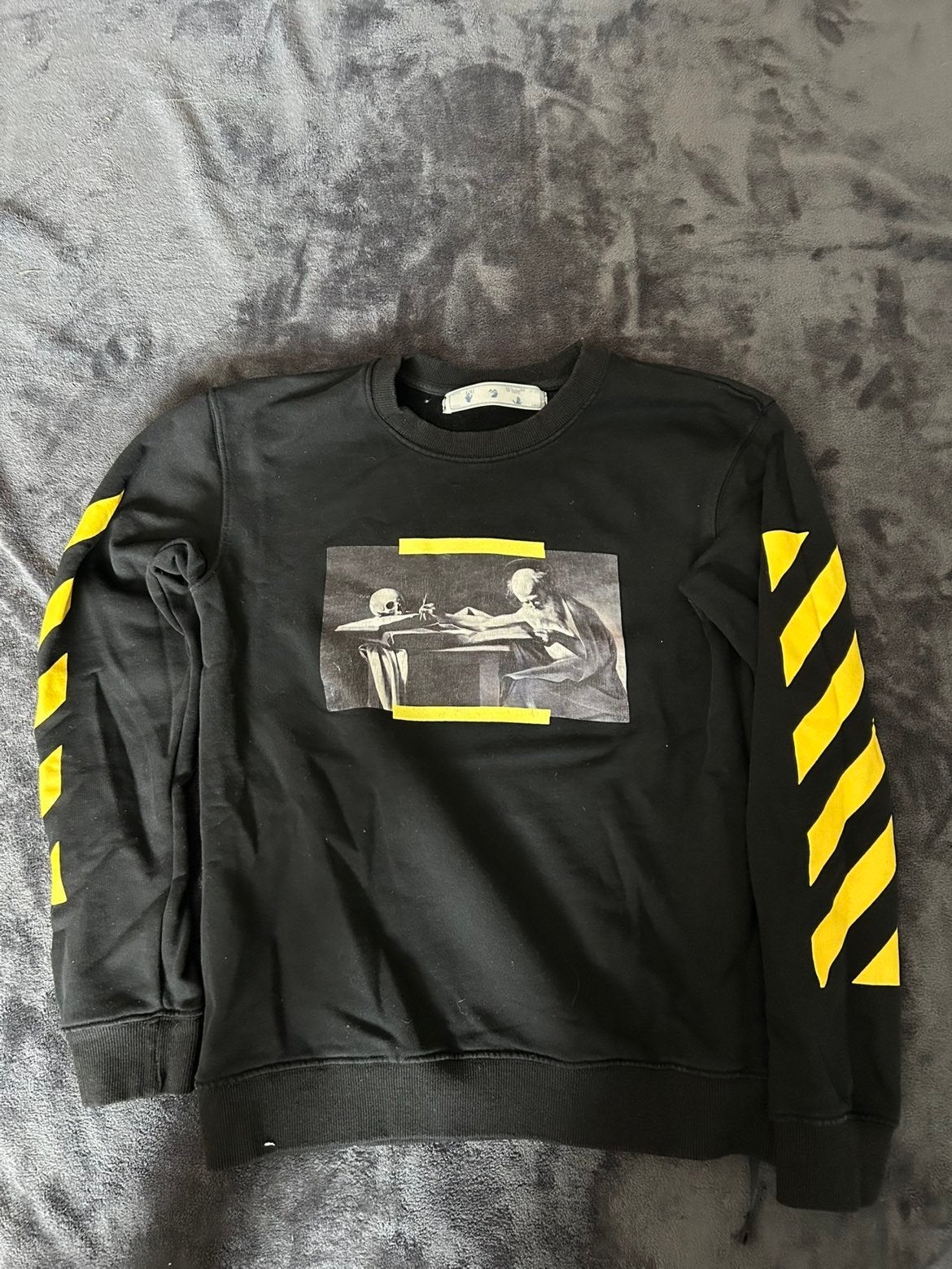 Off-White Caravaggio Arrow Black Sweater, Ophalen of Verzenden, Zo goed als nieuw, Maat 46 (S) of kleiner, Zwart