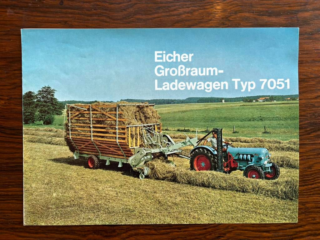 Eicher Typ 7051 Ladewagen folder origineel, Boeken, Ophalen of Verzenden, Gelezen