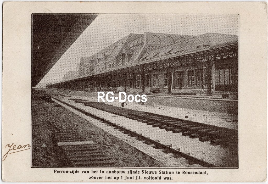 Ansichtkaart Briefkaart Trein Station Roosendaal 1907, Verzamelen, Ophalen of Verzenden, Voor 1920, Gelopen, Noord-Brabant