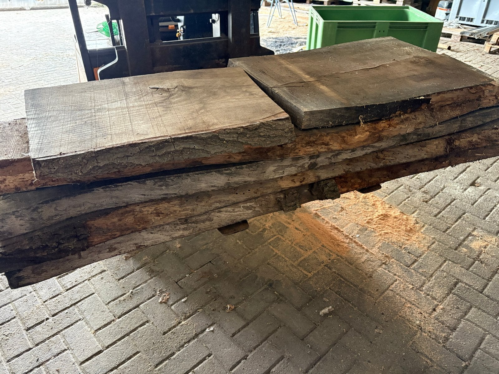 Amerikaans eiken planken - Ruw en onbehandeld, Gebruikt, Eiken, Ophalen of Verzenden, 200 tot 250 cm