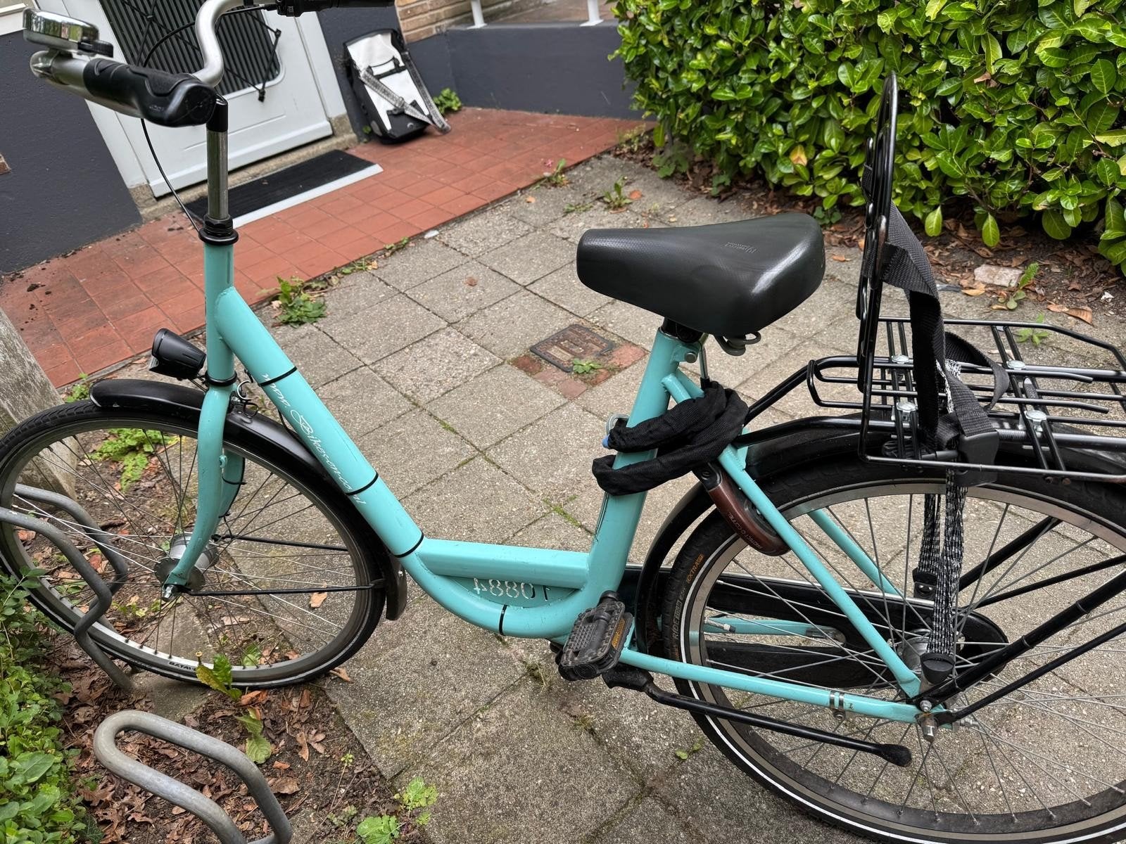Empo Stadsfiets met lage instap en bagagedrager, Fietsen en Brommers, Fietsen | Dames | Damesfietsen, Velgrem, 50 tot 53 cm, Ophalen