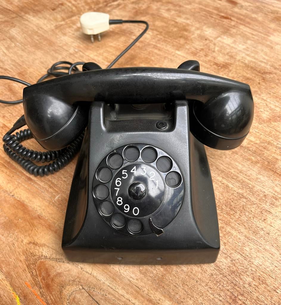 Vintage Bakelieten Ericsson Draaitelefoon - Zwart, Audio, Tv en Foto, Vintage Televisies, Ophalen of Verzenden, Overige merken