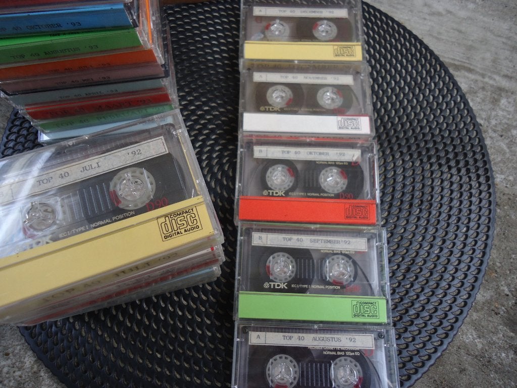 21 Cassette bandjes met tophits uit de jaren '92 en 1993, Gebruikt, 2 t/m 25 bandjes, Verzamelalbums, Ophalen of Verzenden