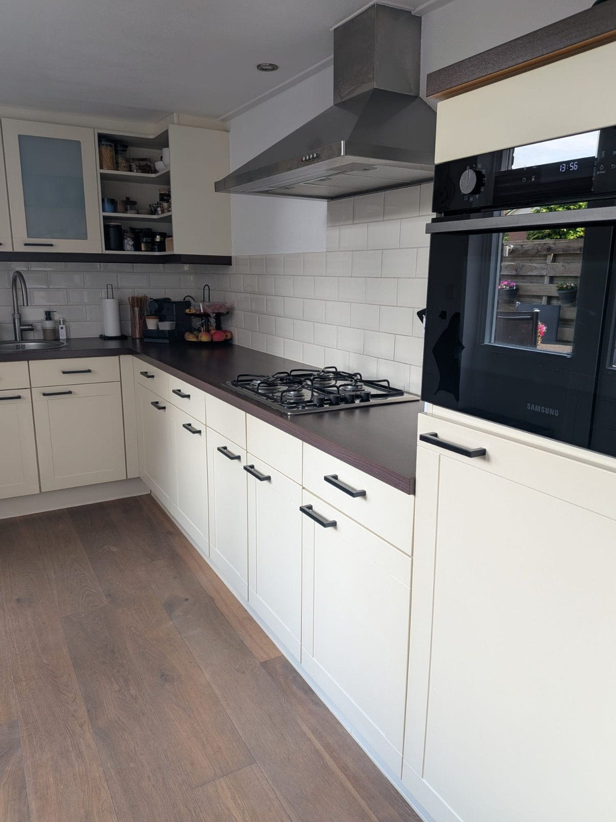 Keuken compleet – zelf demonteren/ophalen (weekend 4 sep), Ophalen, Gebruikt, Crème, Hoekkeuken