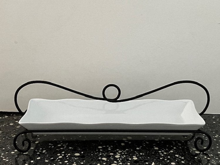 Schaal in standaard / etagere, Huis en Inrichting, Woonaccessoires | Etagères, Met standaard, Ophalen of Verzenden, Zo goed als nieuw