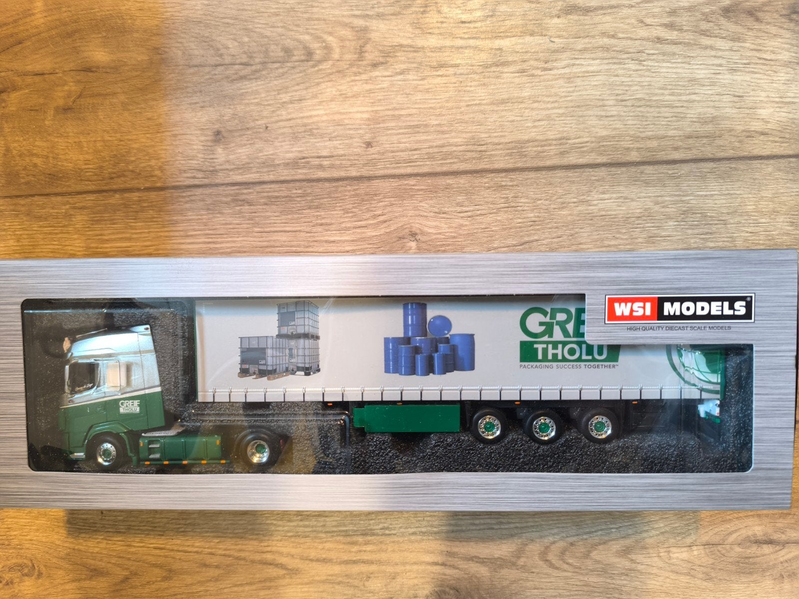 WSI Models DAF XG+XG2 Gordijn Zijde Trailer - 3 Assen, Hobby en Vrije tijd, 1:32 tot 1:50, Nieuw, Truck, Ophalen