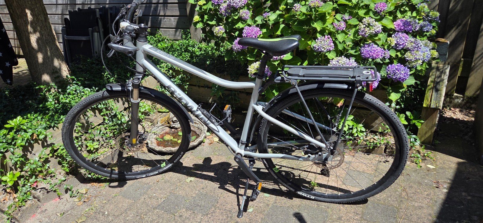 B-twin riverside 900 hybride fiets, 28 inch, Gebruikt, 10 tot 15 versnellingen, Minder dan 47 cm