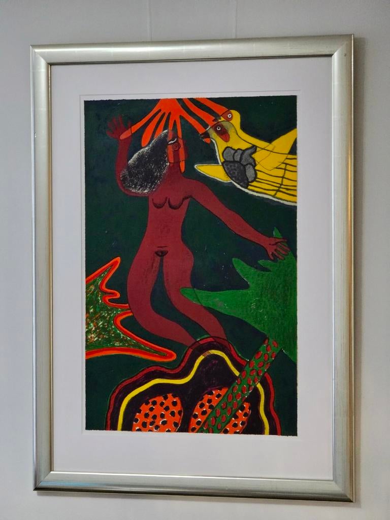 Corneille - Femme et oiseau des iles - E.A 1/10 - 1983, Ophalen of Verzenden