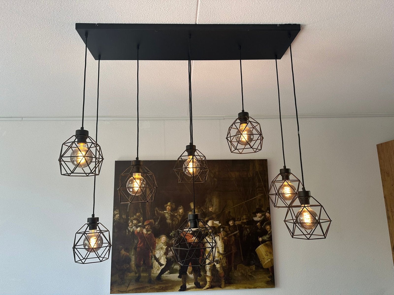 Prachtige Straluma hanglampen, industrieel design, Ophalen, Zo goed als nieuw, Metaal, 75 cm of meer