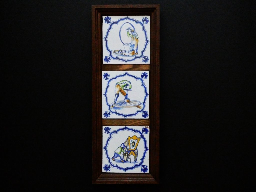 Tegeltableau van de wielenmaker wiel voor wagen of koets, Ophalen of Verzenden