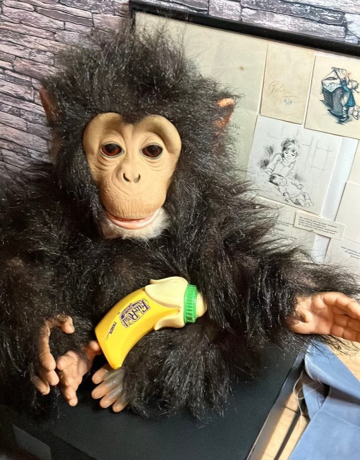 Leuke FurReal Friends Cuddle Chimp aap van Hasbro uit 2007, Ophalen of Verzenden, Zo goed als nieuw, Overige typen