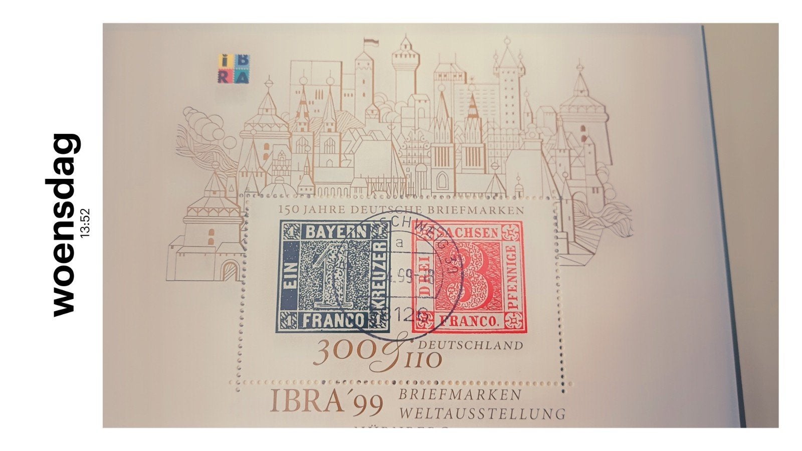 Duitsland,  1999, Briefmarkenausstellung, Ophalen of Verzenden, 1990 tot heden, Gestempeld