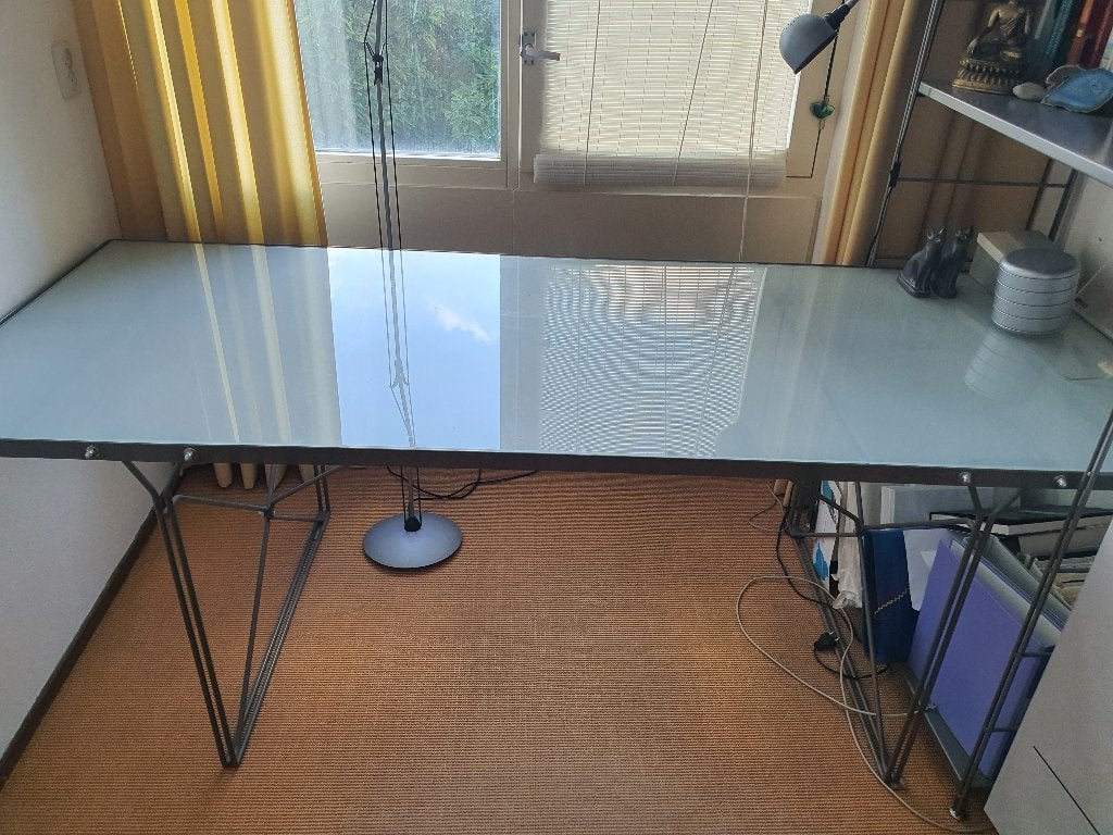 tafel (glas) met kast, Ophalen, Demontabel, Zo goed als nieuw, Overige merken