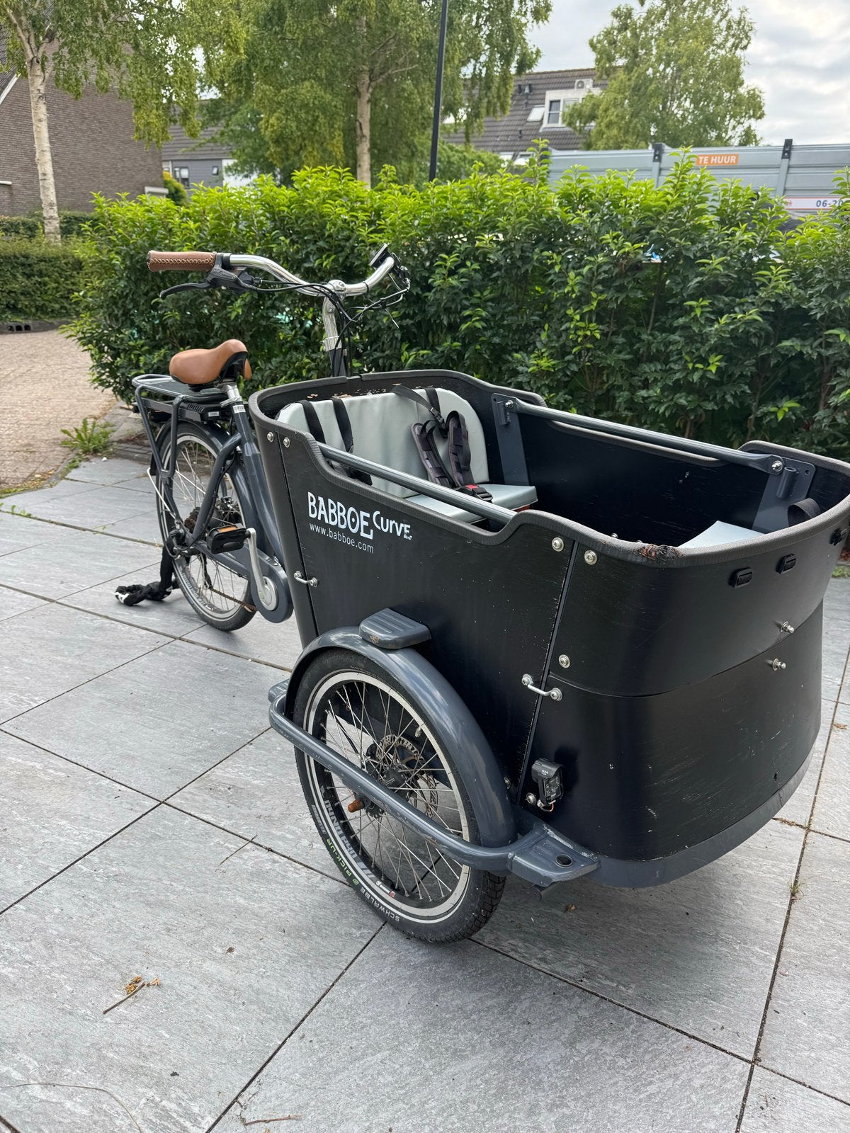 Babboe Curve E Bakfiets - Elektrisch met 4 zitjes, 4 kinderen of meer, Gebruikt, Elektrisch, Schijfrem