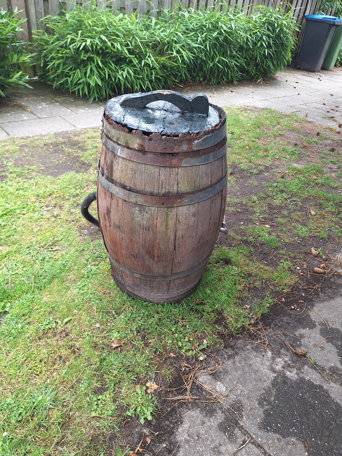 Eiken Regenton, Tuin en Terras, Regentonnen, 150 liter of meer, Ophalen of Verzenden, Hout