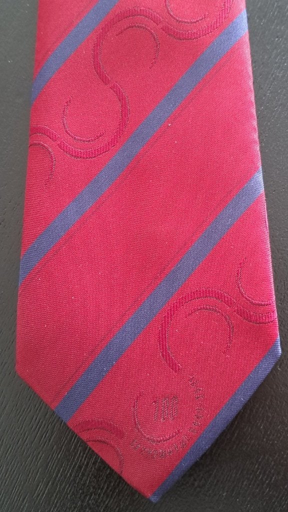 Philips Centennial stropdas rood 1891-1991 blauwe strepen, Ophalen of Verzenden, Nieuw, Gebruiksvoorwerp