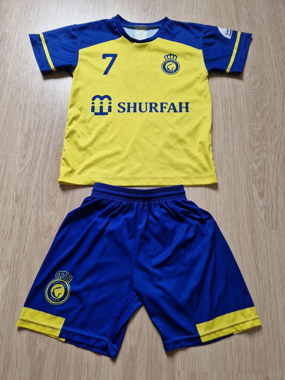 Al Nassr Ronaldo Thuisshirt en Broekje, Maat S, Ophalen of Verzenden, Gebruikt, Set