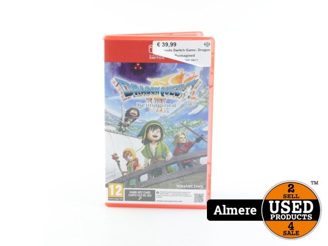 Nintendo Switch Game: Dragon Quest VII: Reimagined, Nintendo, Zo goed als nieuw, Support@nintendo.com, 11-1 Hokotate-cho, Kamitoba, Minami-ku
Kyoto 601-8501
Japan