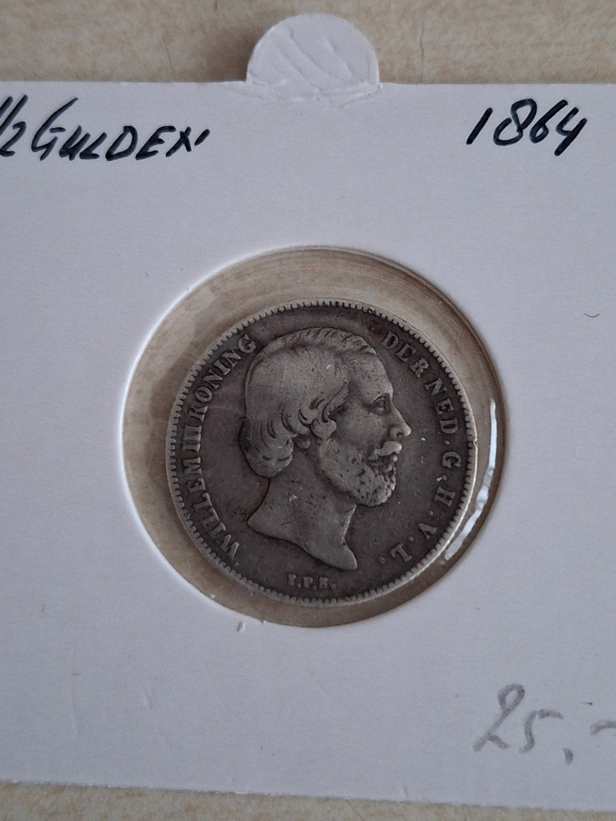 Zilveren 1/2 Gulden Willem III uit 1864, Postzegels en Munten, Munten | Nederland, Ophalen of Verzenden