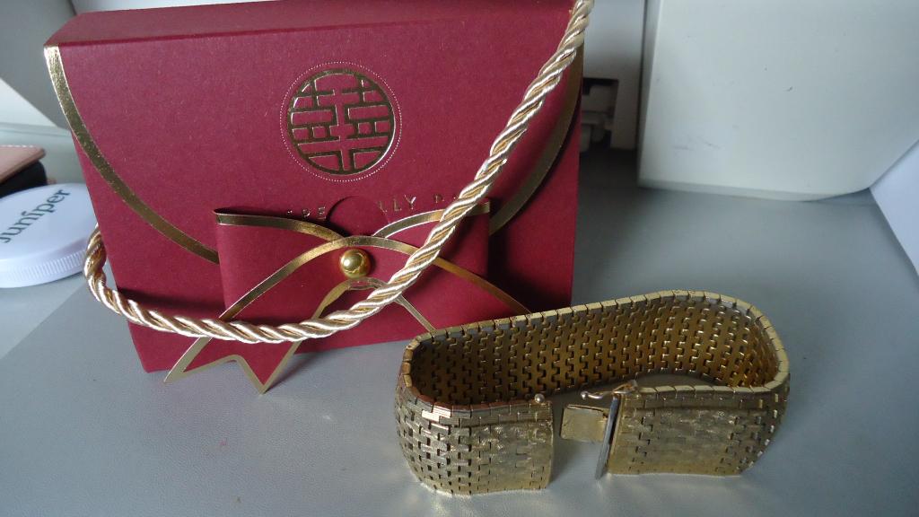 goud vergulde armband gemerkt 750 /18k zgan, Ophalen of Verzenden, Zo goed als nieuw, Goud, Overige materialen