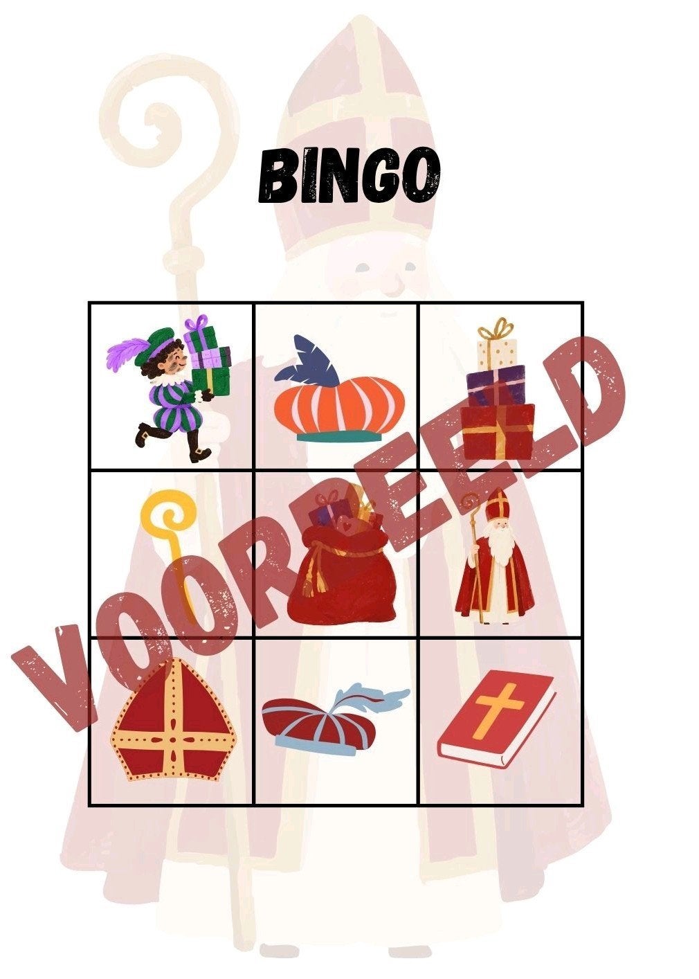 Sinterklaas Bingo digitaal, Hobby en Vrije tijd, Een of twee spelers, Ophalen of Verzenden, Nieuw
