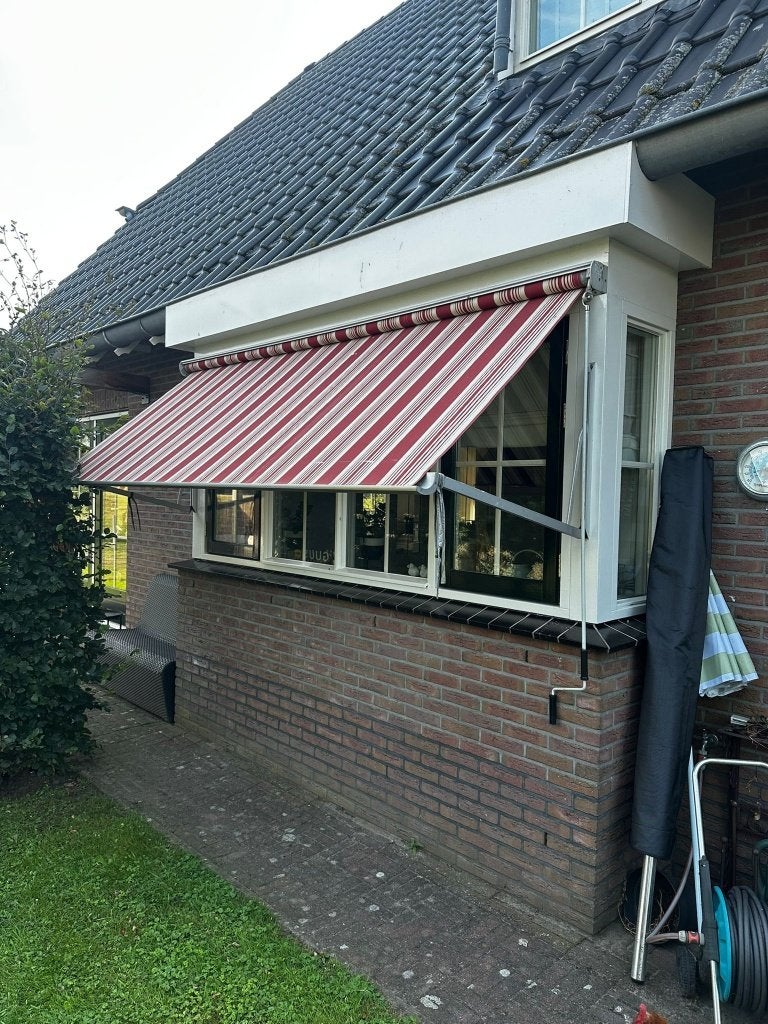 Zonne scherm Optima 5 stuks zonwering, Tuin en Terras, Zonneschermen, 150 tot 300 cm, Ophalen, Gebruikt, Knikarmscherm