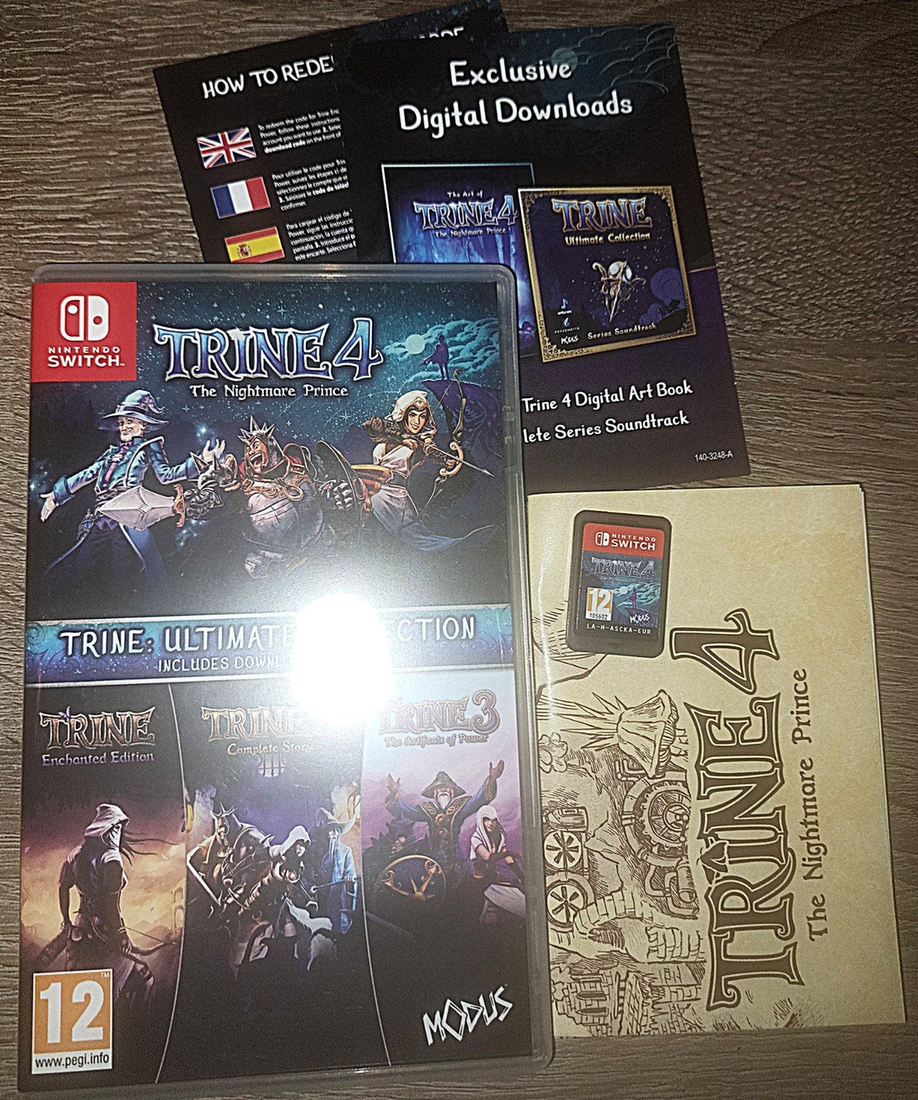 TRINE 4 met map plattegrond nintendo switch, Spelcomputers en Games, 1 speler, Ophalen of Verzenden, Zo goed als nieuw, Vanaf 3 jaar