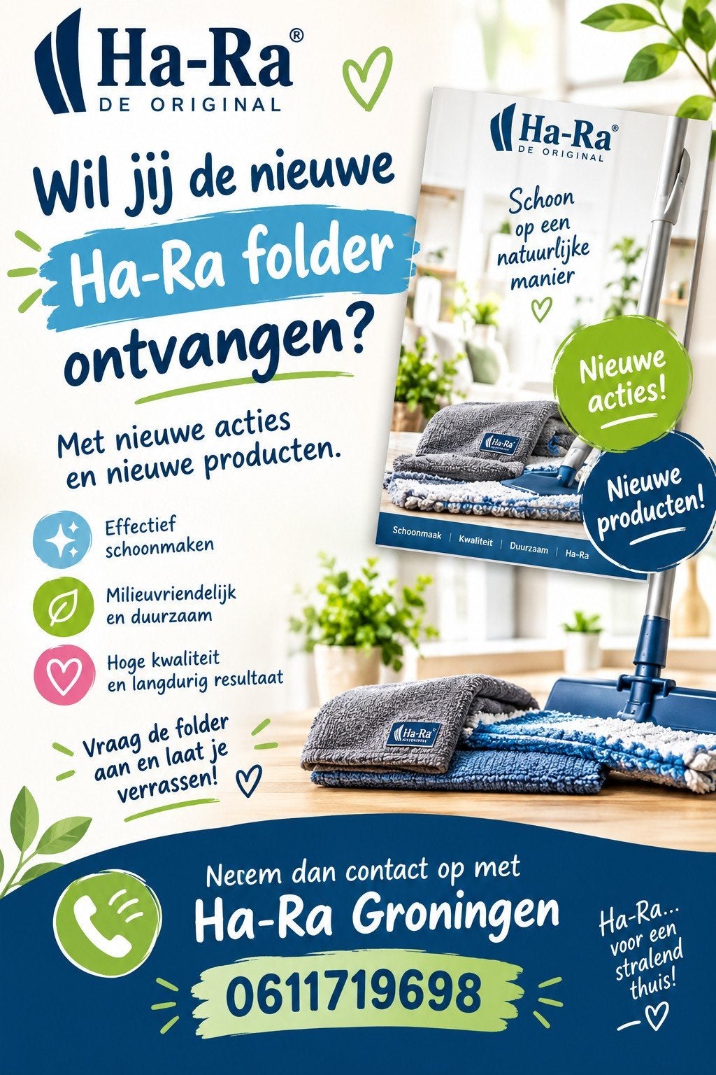 Ha-Ra Schoonmaakproducten - Vraag de folder aan!, Ophalen of Verzenden, Overige typen
