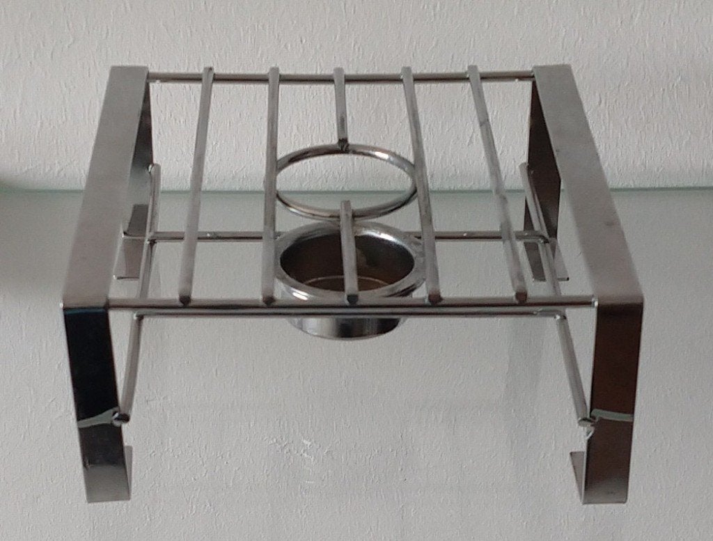 warmhouder rvs vierkante basis,  volgnr 90, Zilver, Ophalen of Verzenden, Overige materialen, Overige typen