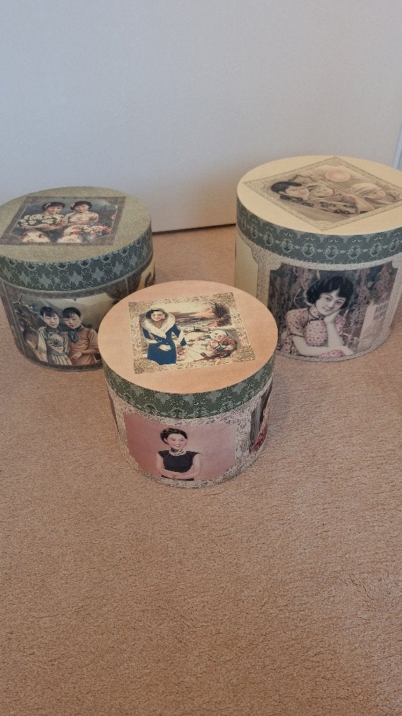 Chinese ronde dozen, Huis en Inrichting, Ophalen, Gebruikt, Papier/karton, Oosters