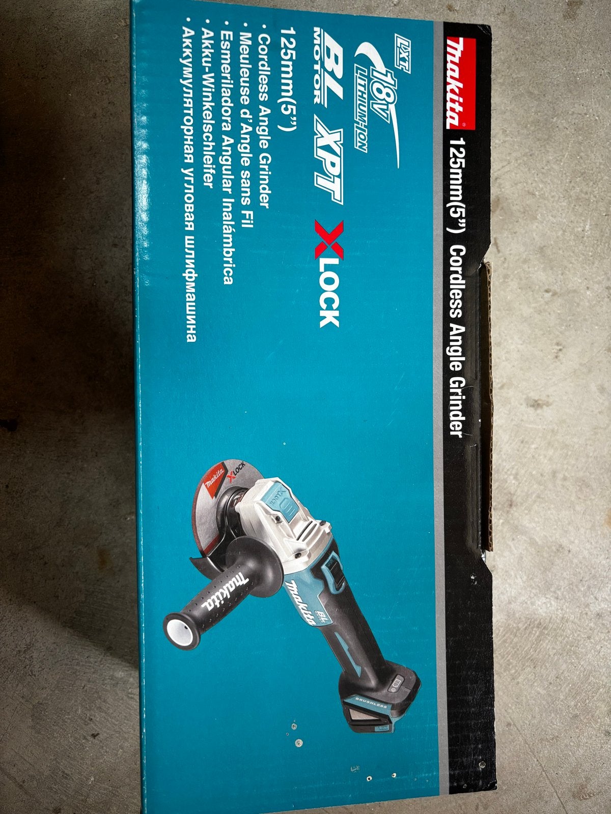 Makita DGA521Z XPT X-LOCK 18V Accu Haakse Slijper 125mm, Ophalen of Verzenden, Nieuw, Minder dan 600 watt, Overige typen