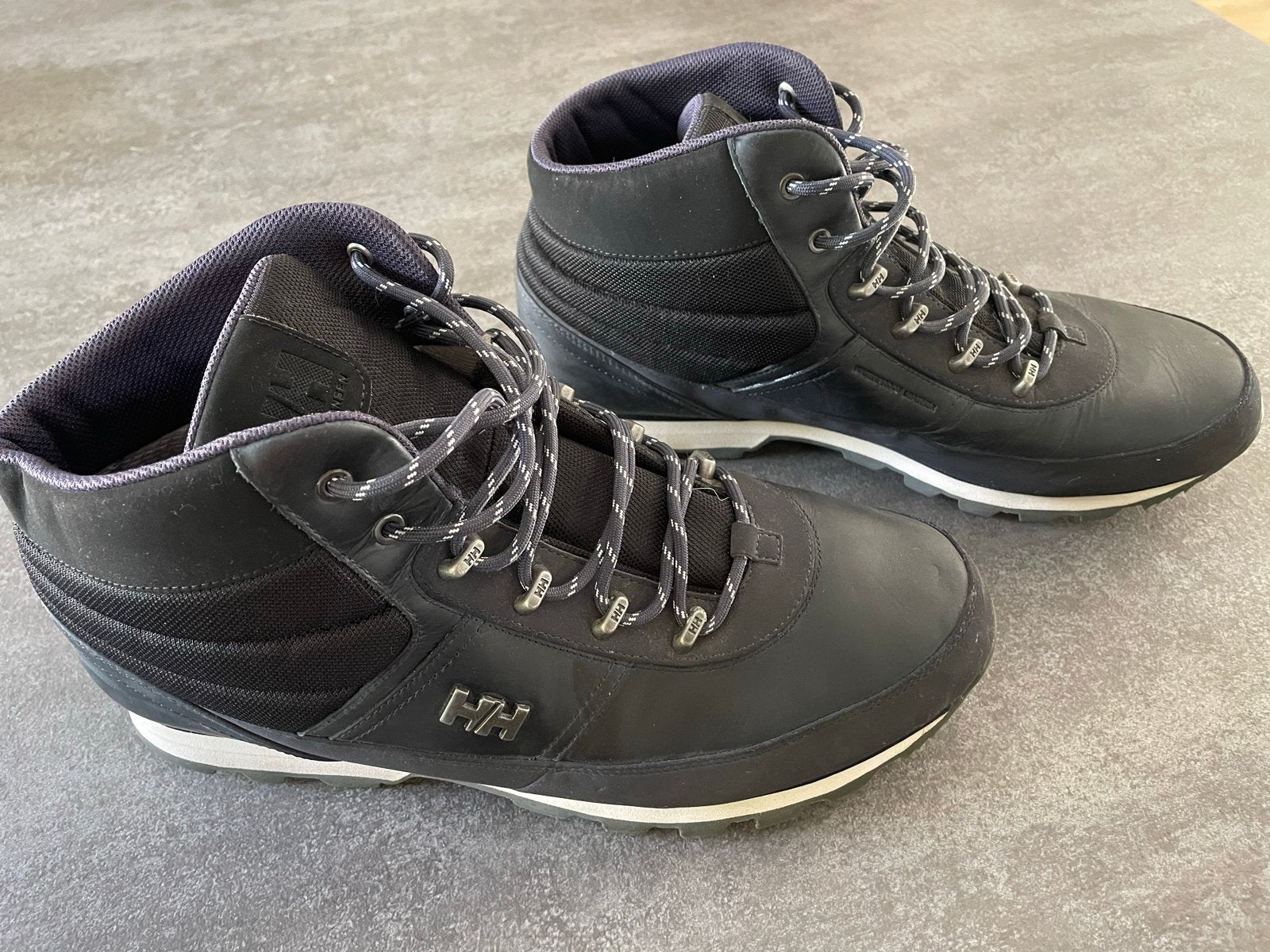 Helly Hansen waterdichte leren wandelschoenen heren maat 46,, Ophalen, Blauw, Wandelschoenen of Bergschoenen