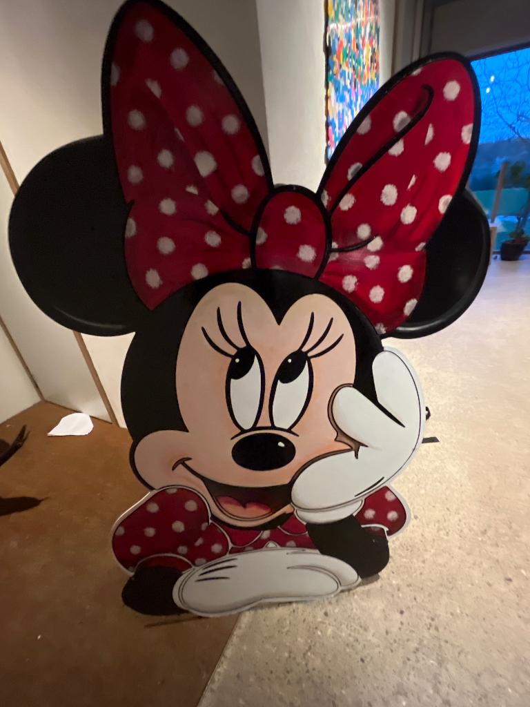 Mini mouse kunstwerk, Verzamelen, Disney, Ophalen, Mickey Mouse, Zo goed als nieuw, Beeldje of Figuurtje