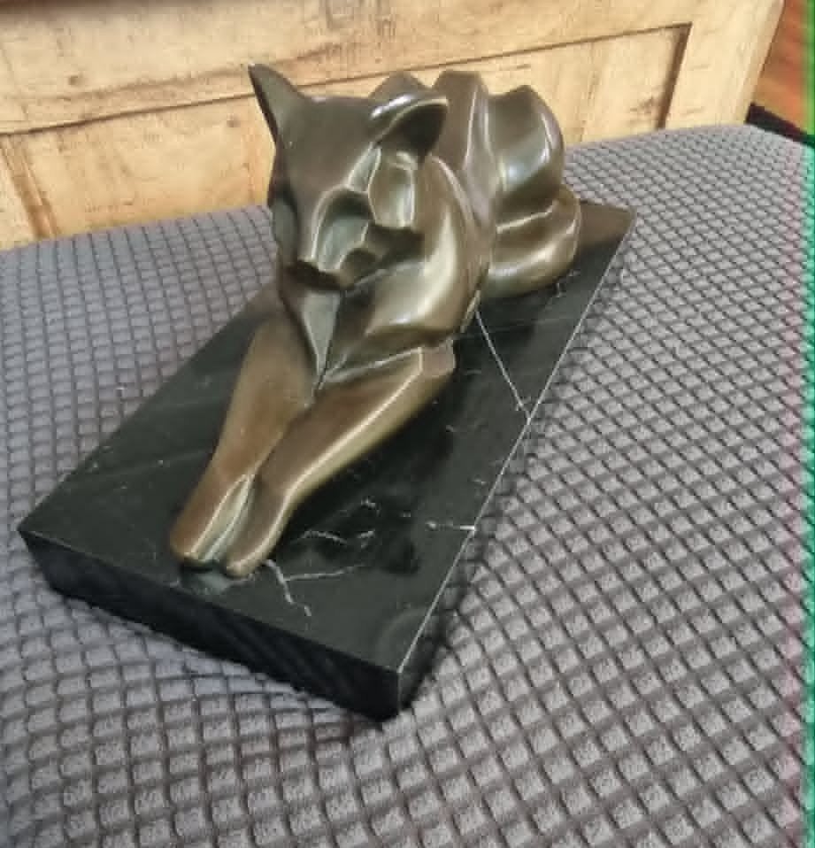 Prachtige bronzen Cat, Antiek en Kunst, Ophalen of Verzenden, Brons