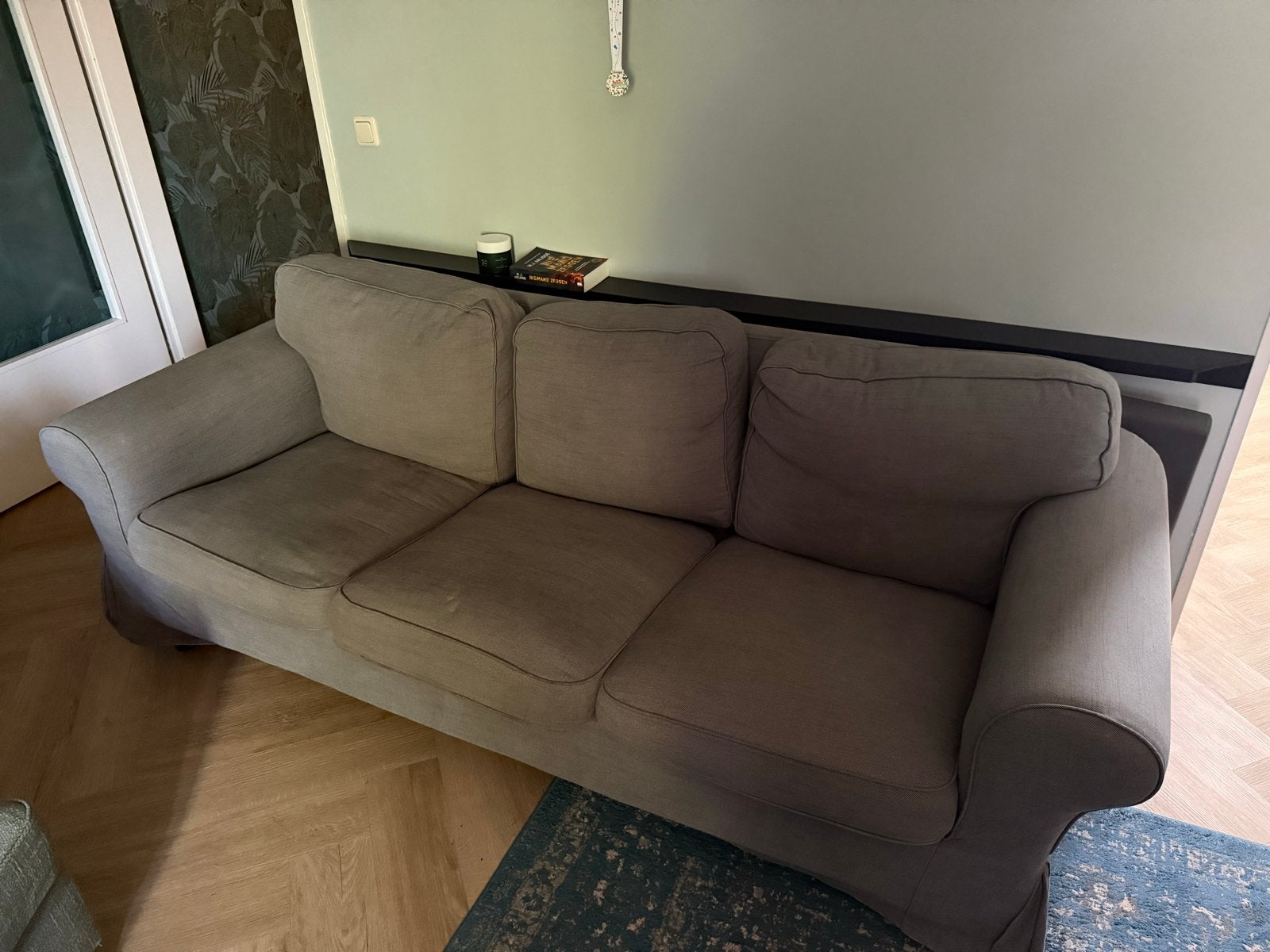 IKEA Ektorp 3-zitsbank Zita (grijs), Huis en Inrichting, Banken | Bankstellen, Ophalen, Gebruikt, Driepersoons, 75 tot 100 cm