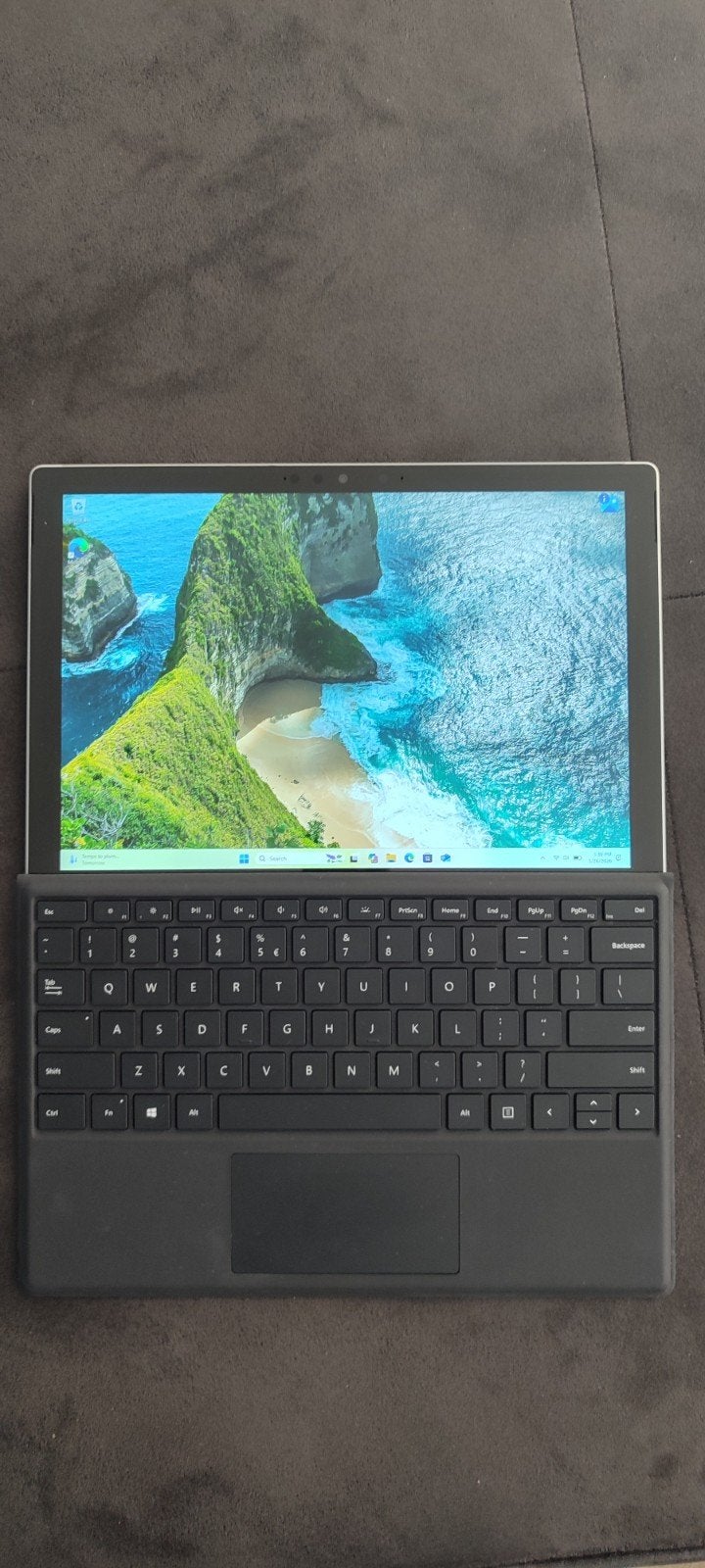 Microsoft Surface Pro 7 i5/8GB/256GB SSD met toetsenbord, Ophalen, Gebruikt, 2 tot 3 Ghz, 256GB
