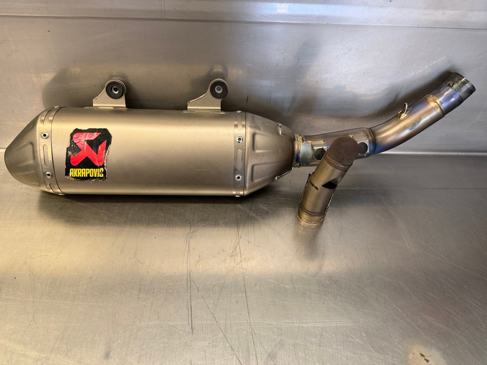 Akrapovic slip-on demper KTM/Husqvarna/GasGas 250/350/450, Ophalen of Verzenden, Gebruikt
