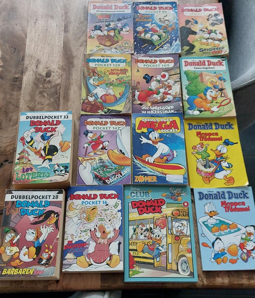 Donald Duck Pockets en Moppenboekjes - Diverse Collectie, Meerdere stripboeken, Ophalen of Verzenden, Gelezen