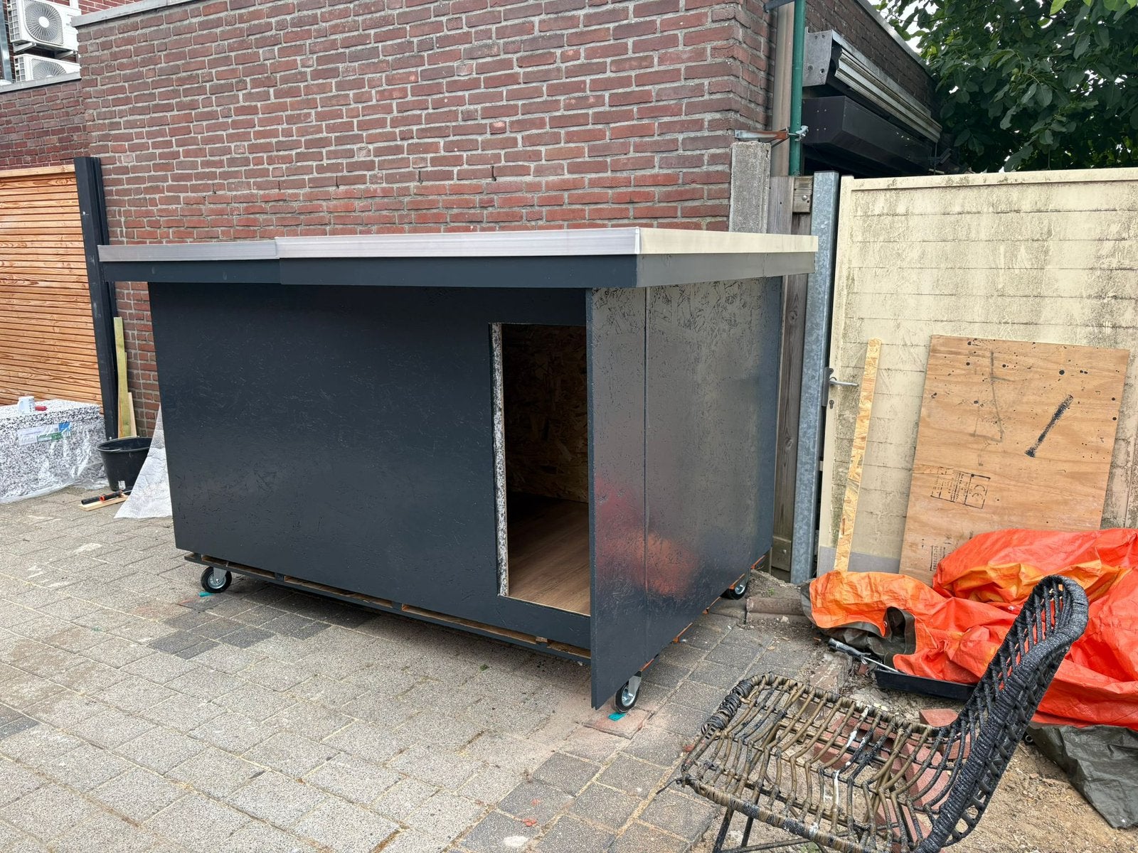Groot hondenhok, Dieren en Toebehoren, Ophalen, Zo goed als nieuw, 110 cm of meer, 100 cm of meer