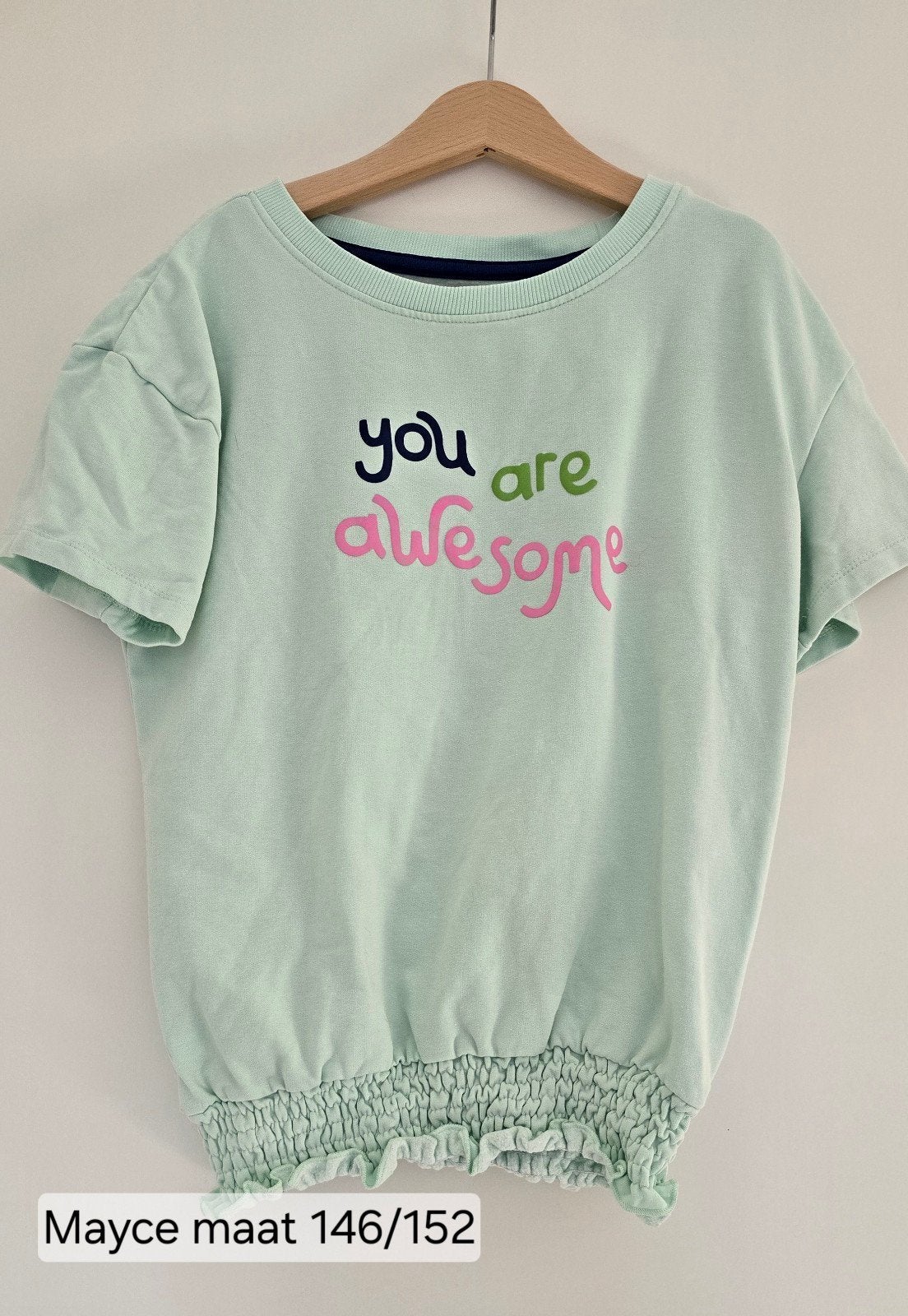Mayce shirt  maat 146/152 ZGAN, Mayce, Meisje, Ophalen of Verzenden, Zo goed als nieuw