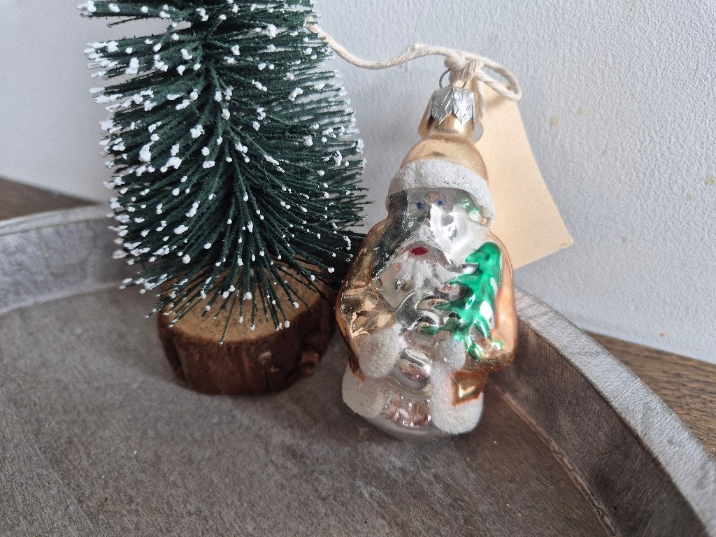 Vintage kerstbal kerstman 64, *, Gebruikt, *, Ophalen of Verzenden
