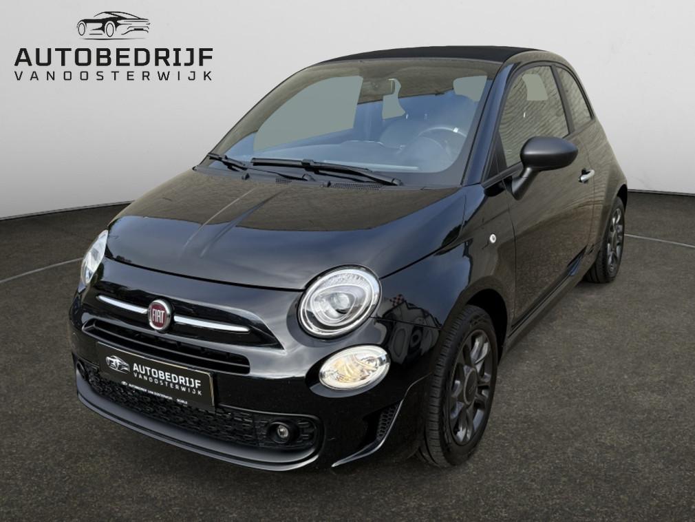 Fiat 500 1.0 Hybrid Sport Cabrio (bj 2022), Gebruikt, Euro 6, 4 stoelen, Zwart
