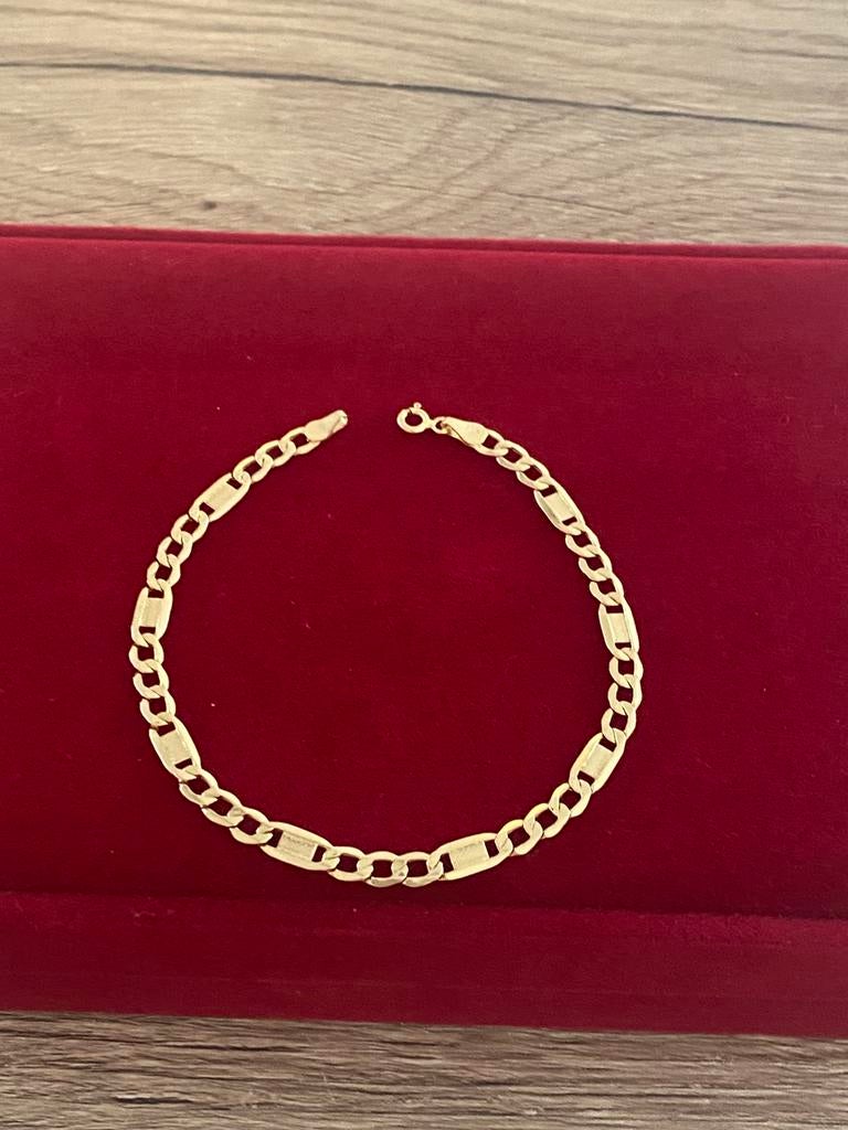 14 karaat gouden armbamd gemerkt 585, Sieraden, Tassen en Uiterlijk, Armbanden, Nieuw, Goud, Goud, Ophalen of Verzenden