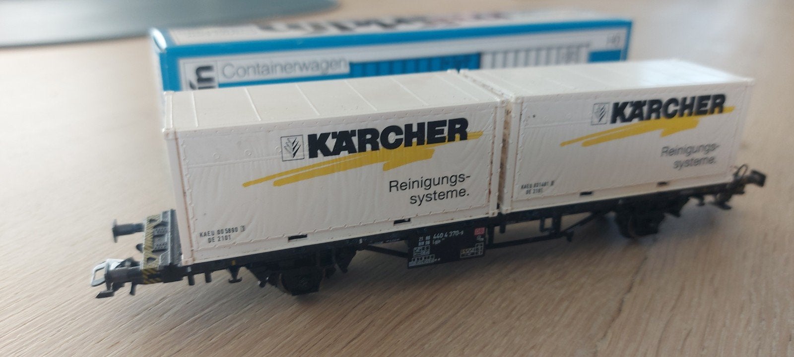 Märklin DB containerwagen 2 Kärcher containers in ovp
De wag, Hobby en Vrije tijd, Wisselstroom, Wagon, Ophalen of Verzenden, Zo goed als nieuw