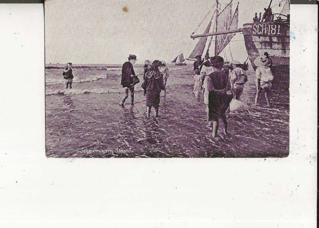Scheveningen Bomschuit Sch 181 geland 1906, Ophalen of Verzenden, Voor 1920, Ongelopen, Zuid-Holland