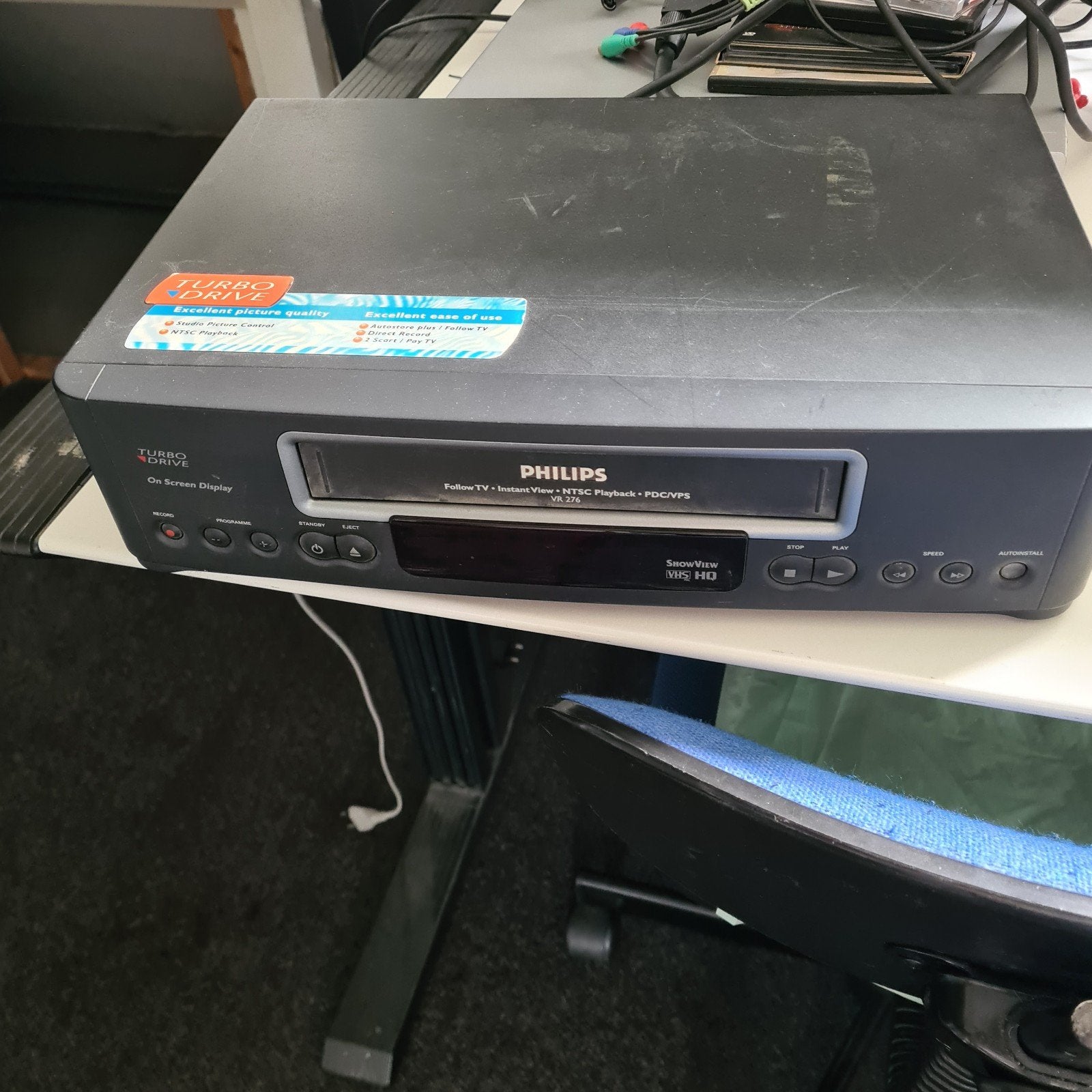 Philips VR276 VHS-speler - Uitstekende beeldkwaliteit, Ophalen of Verzenden, Gebruikt, VHS-speler of -recorder