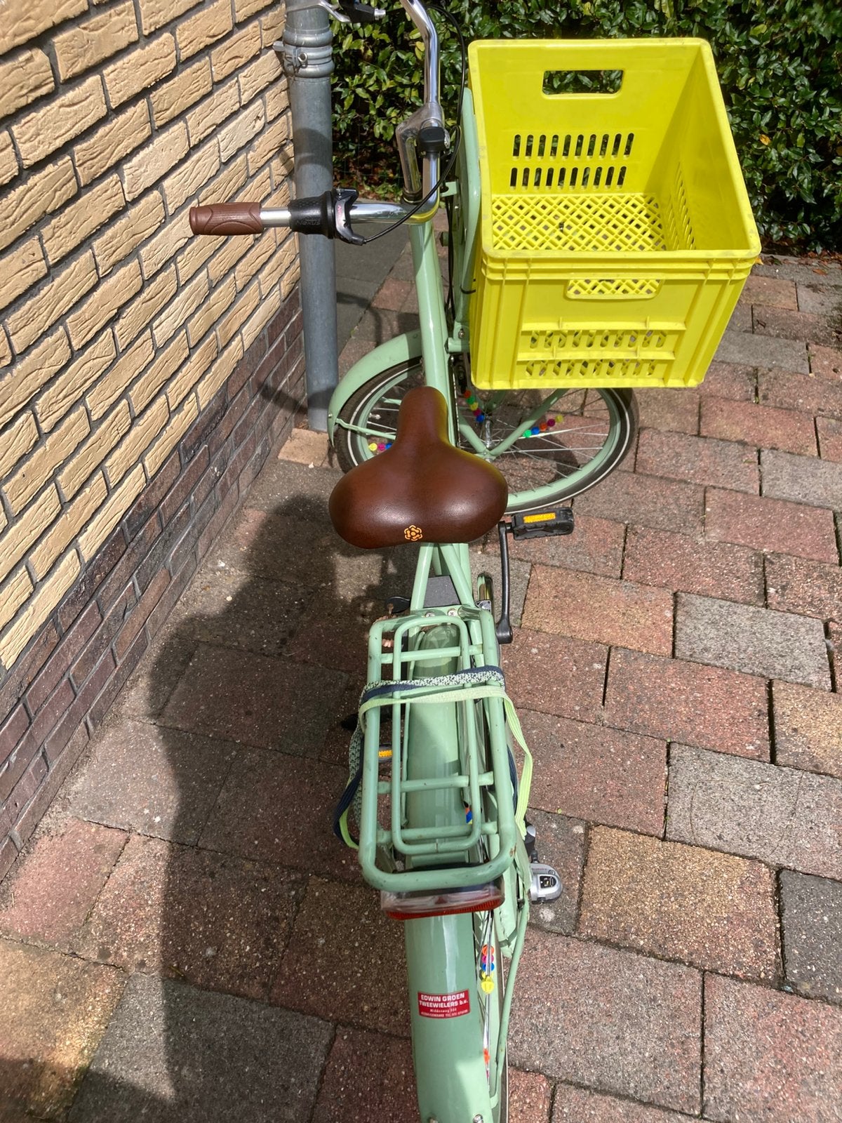 Groen meiden fiets 22 inch, Ophalen, Terugtraprem, 22 inch, Gebruikt