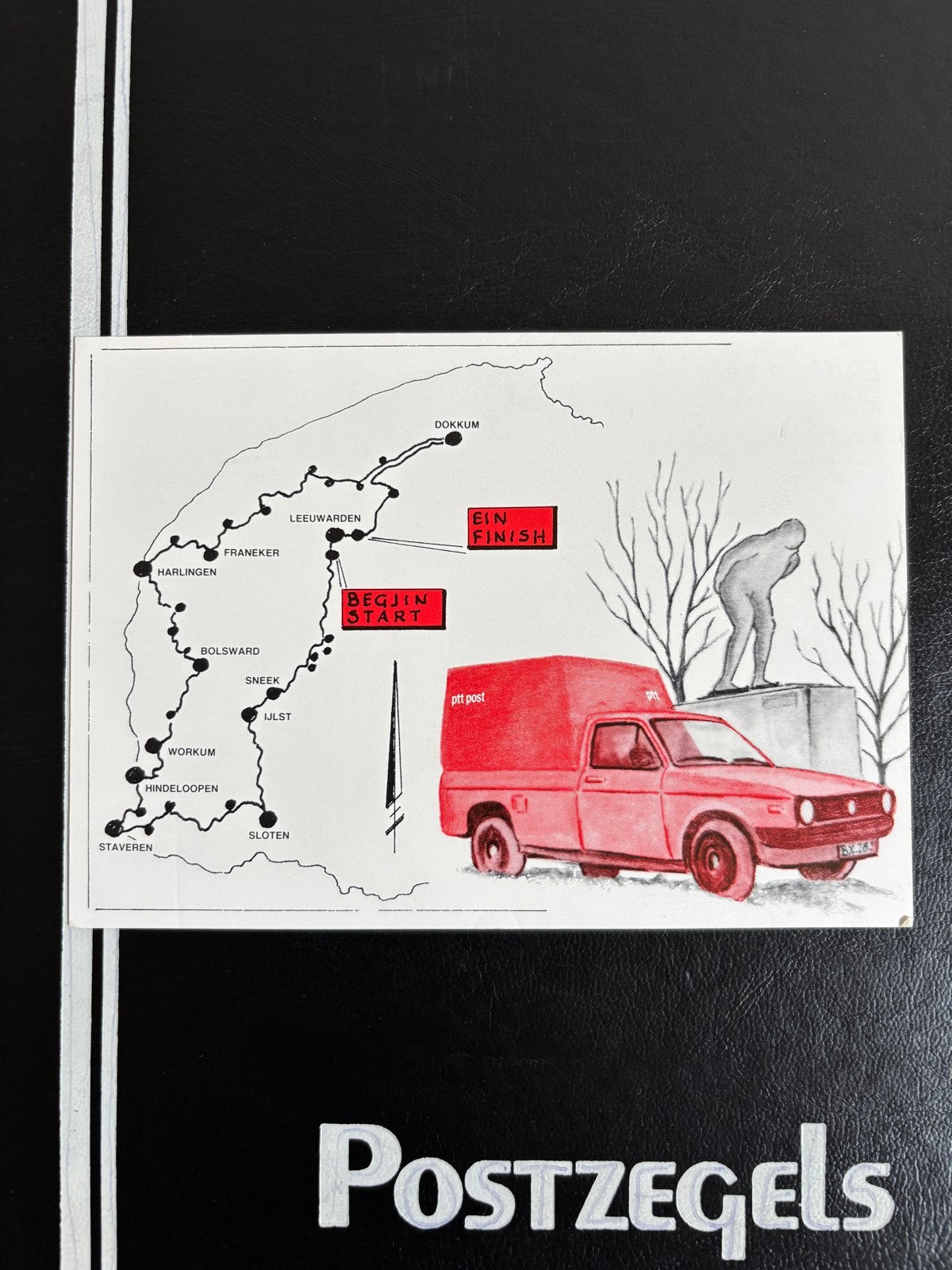 Briefkaart Elfstedentocht 21 februari 1985 PTT Post, Ophalen of Verzenden, 1980 tot heden, Ongelopen, Friesland